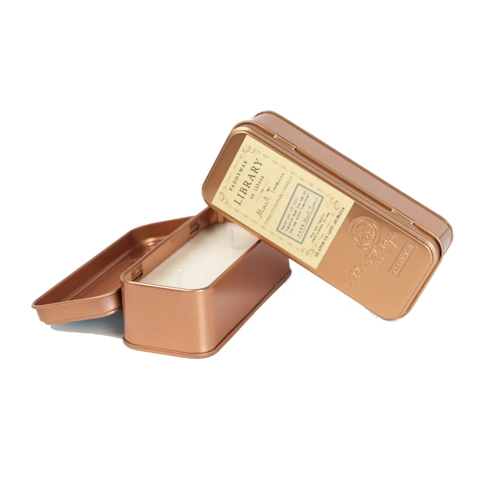 Library Scented Candle Tin | Mark Twain