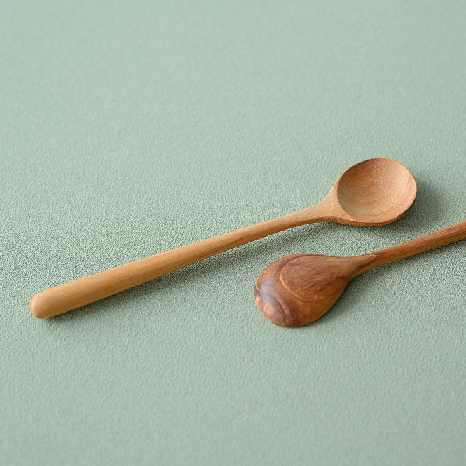 Teak Wood Dessert Spoon 1