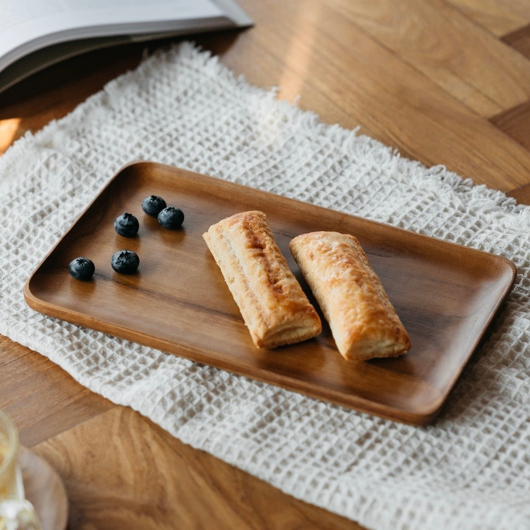 Teak Wood Rectangular Tray