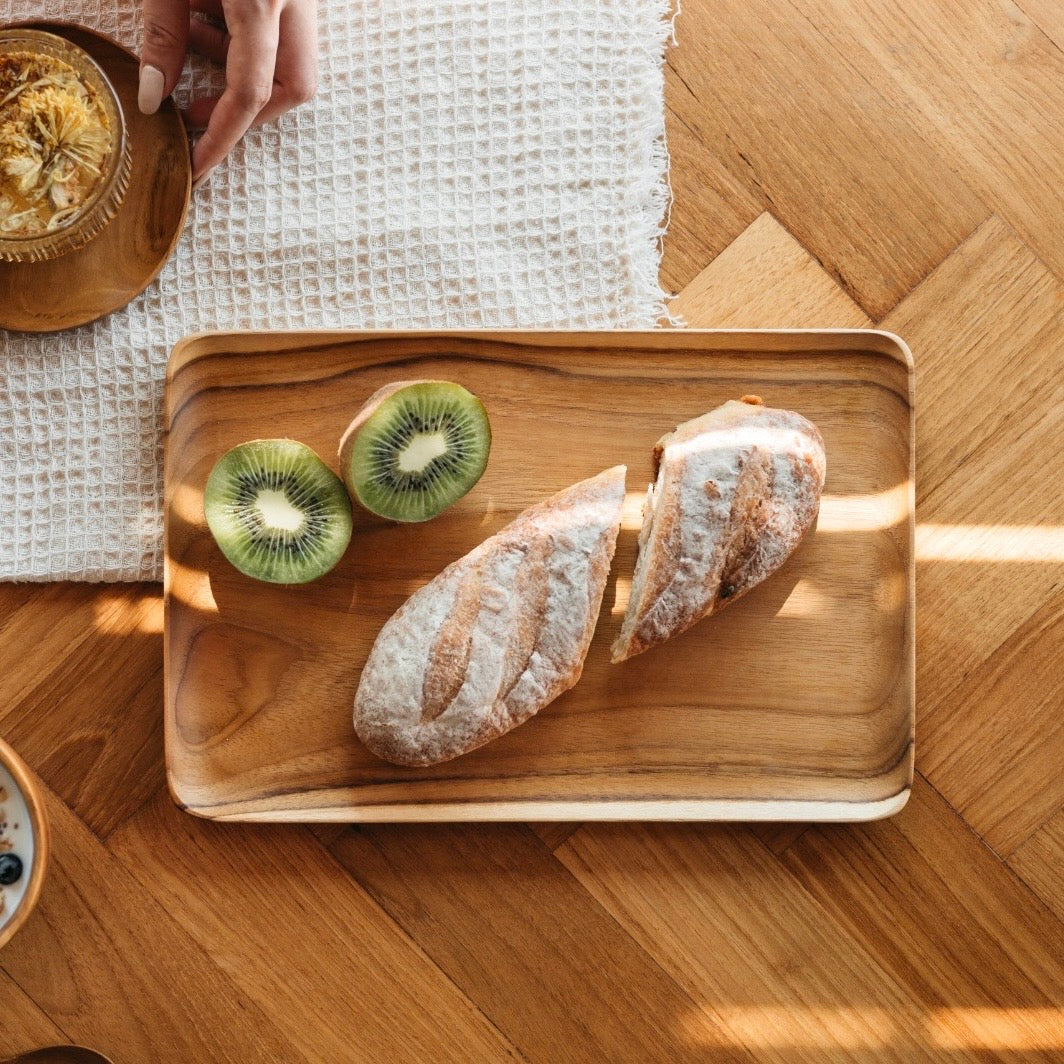 Teak Wood Rectangular Tray