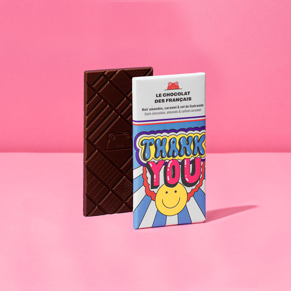 Thank You | Dark Chocolate with Almonds & Salted Caramel | Organic