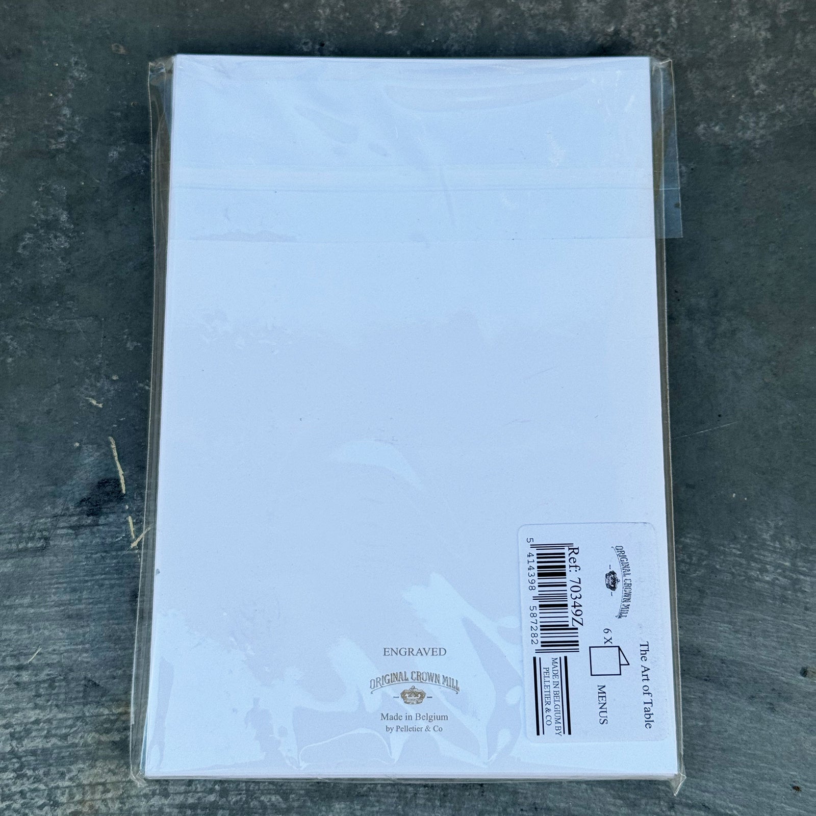 The Art of Table Menu Cards | Set of 6 | Red White