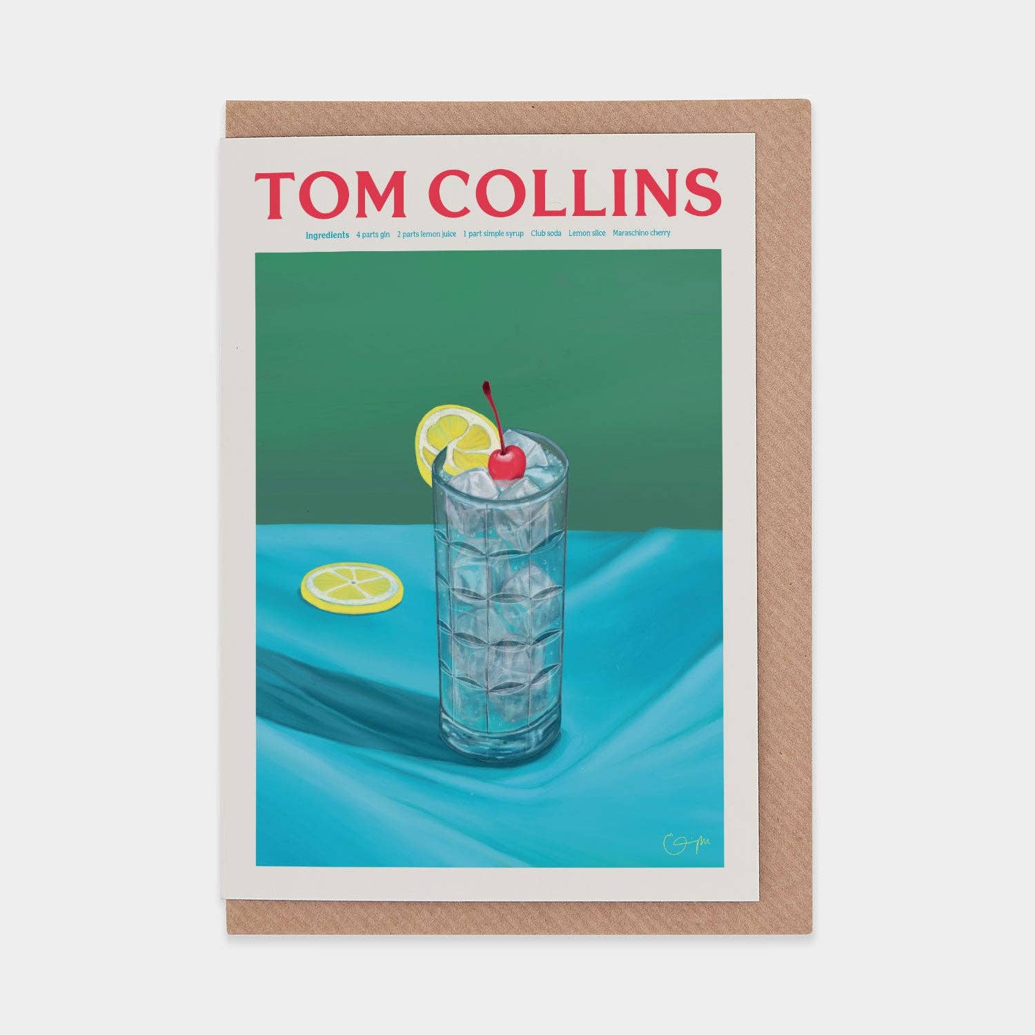 Tom Collins | Elin PK | Greetings Card