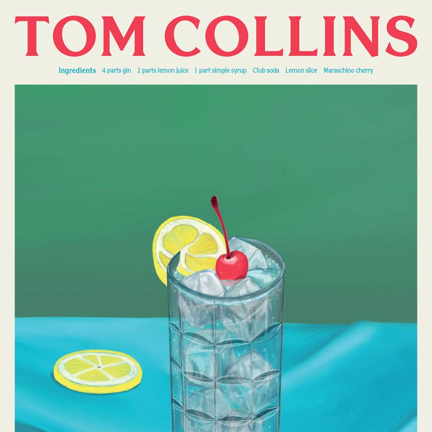 Tom Collins | Elin PK | Greetings Card