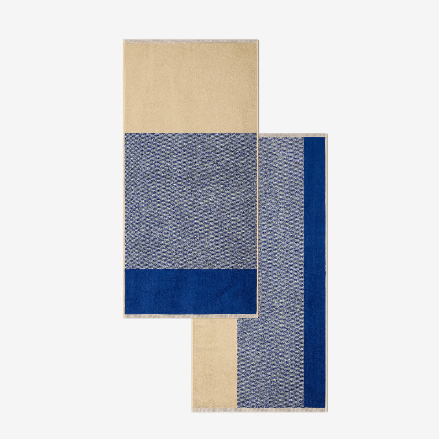 Towel Set 2 pcs. | Cobalt Blue Ecru