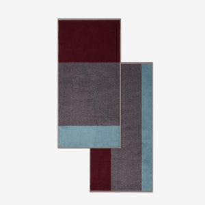 Towel Set 2 pcs. | Sky Blue Bordeaux styling
