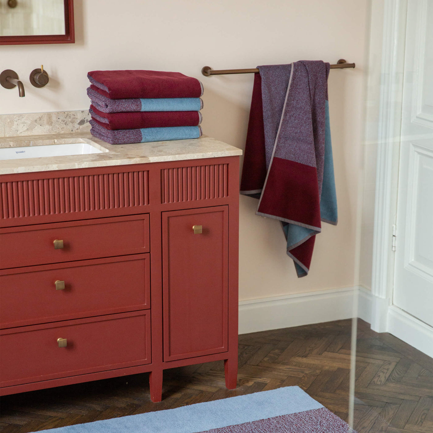 Towel Set 2 pcs. | Sky Blue Bordeaux