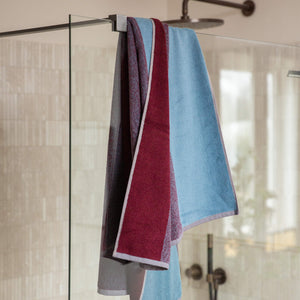 Towel Set 2 pcs. | Sky Blue Bordeaux styling