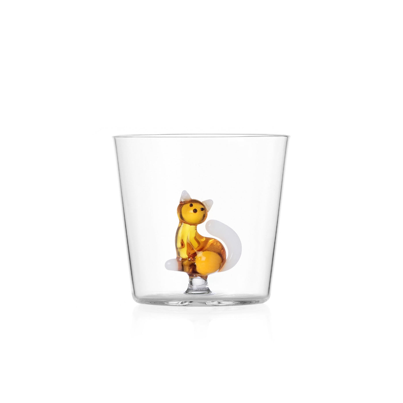 Tumbler Cat with White Tail