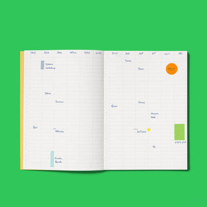 UNDATED PLANNER | LEMON | TIME-BLOCK