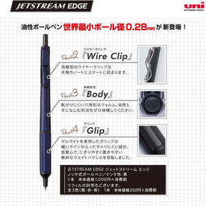Uni‑Ball Jetstream Edge Ballpoint Pen | Black