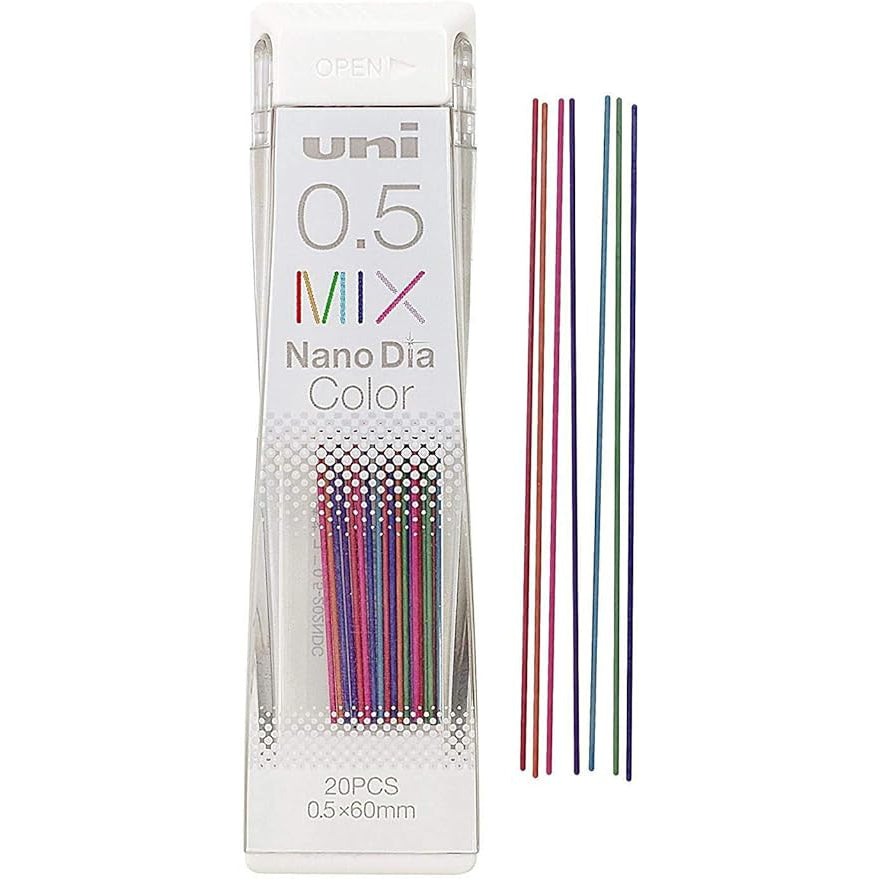 Uni Nano Dia Colour Lead Refill Mix 0.5 mm
