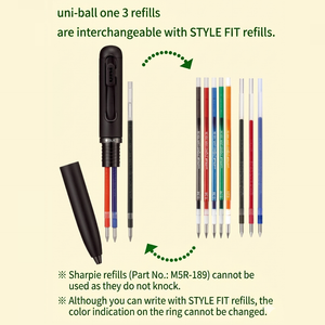 Uniball One 3 3-Colour Gel Ink Pen