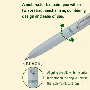 Uniball One 3 3-Colour Gel Ink Pen