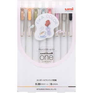 Uniball One Gel Ink Ballpoint Pen 0.38mm FIKA Colour Set