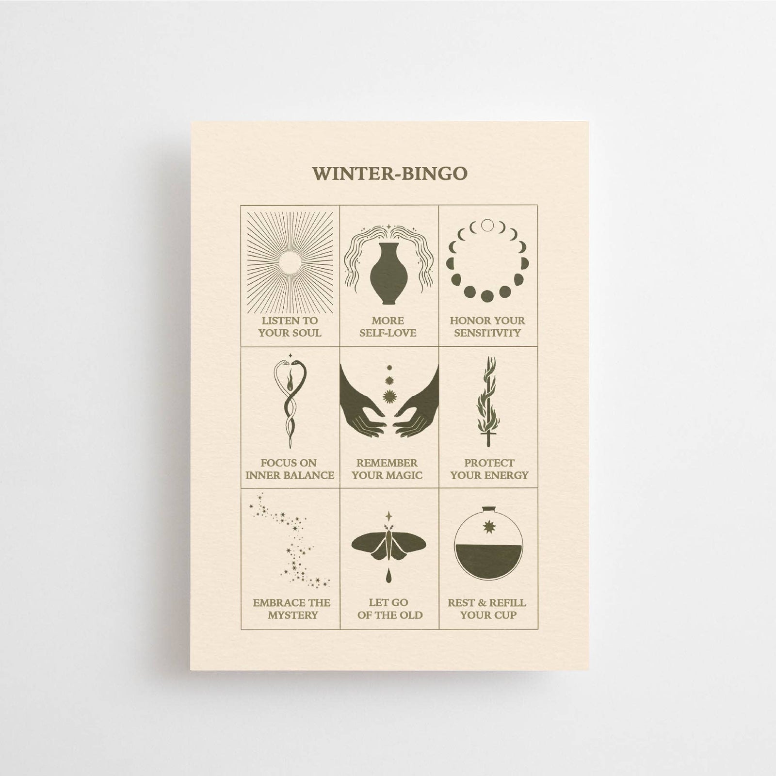 WINTER BINGO | POSTCARD