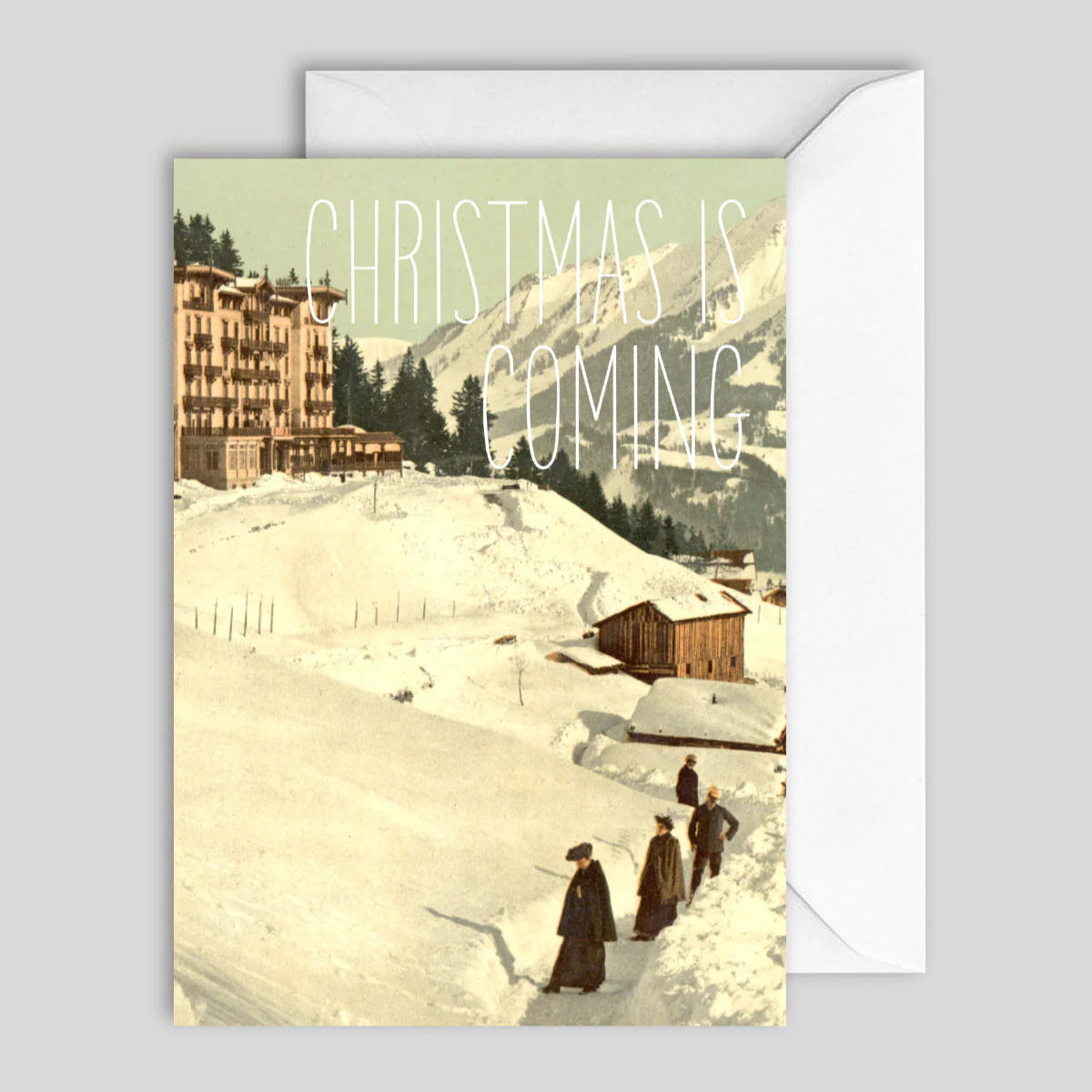 Walking In Snow | Christmas Card