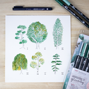 Watercoloring Set | Greenery