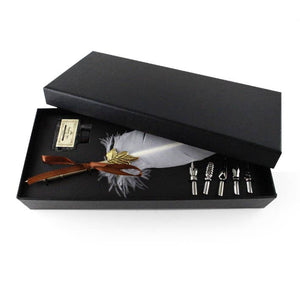 White Feather Pen | Calligraphy Writing Set