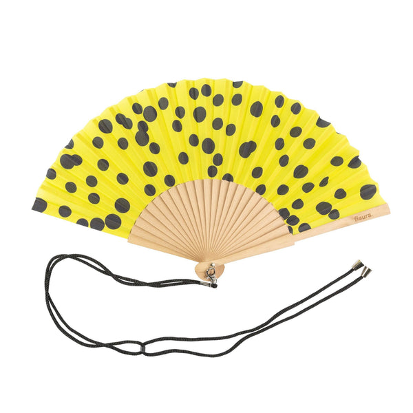 Yellow Polka Dot | Hand Fan - MATERIAL26