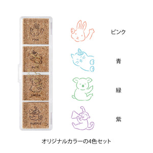 Yuru Log Paintable Stamp Pre-Inked | Animal Poses
