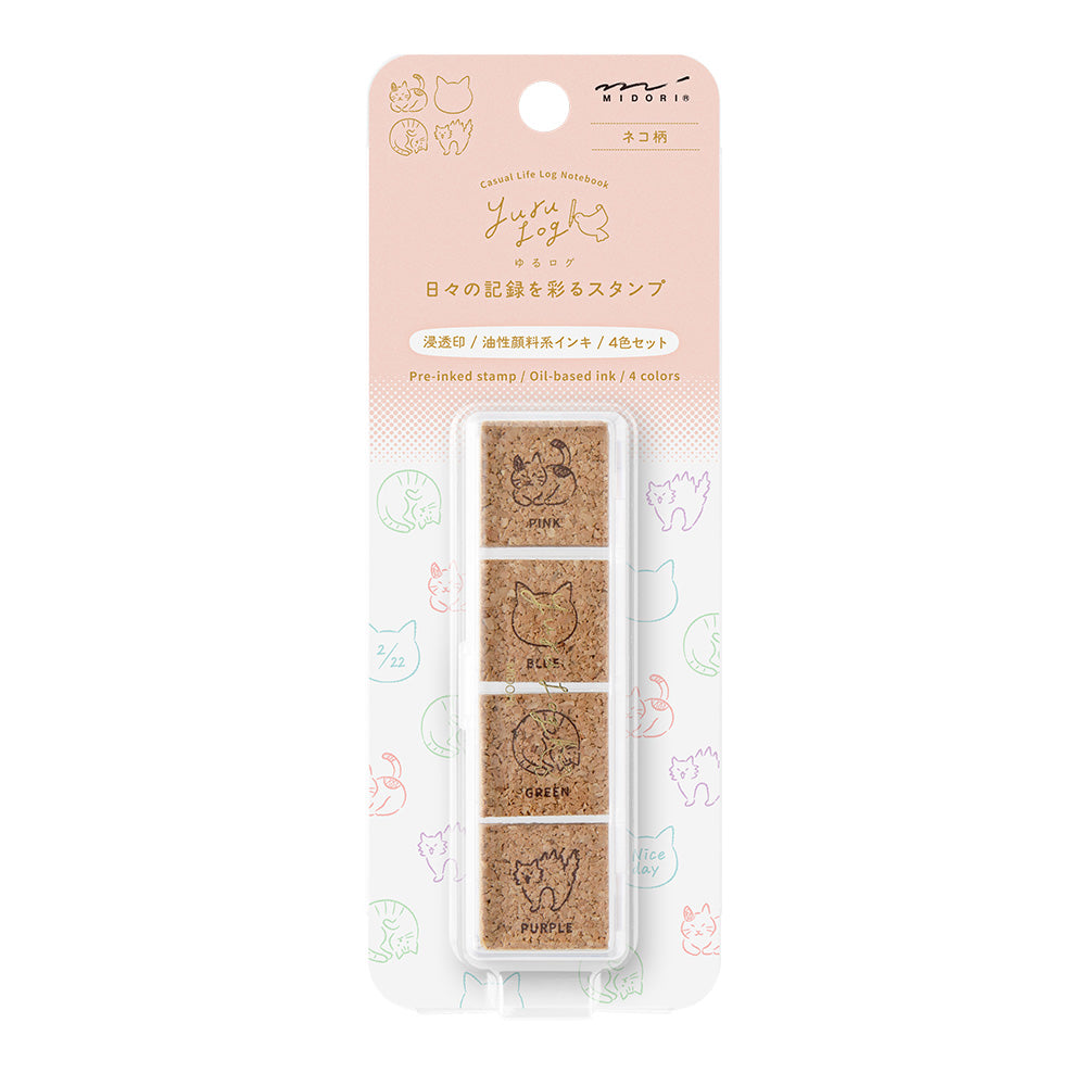 Yuru Log Paintable Stamp Pre-Inked | Cat