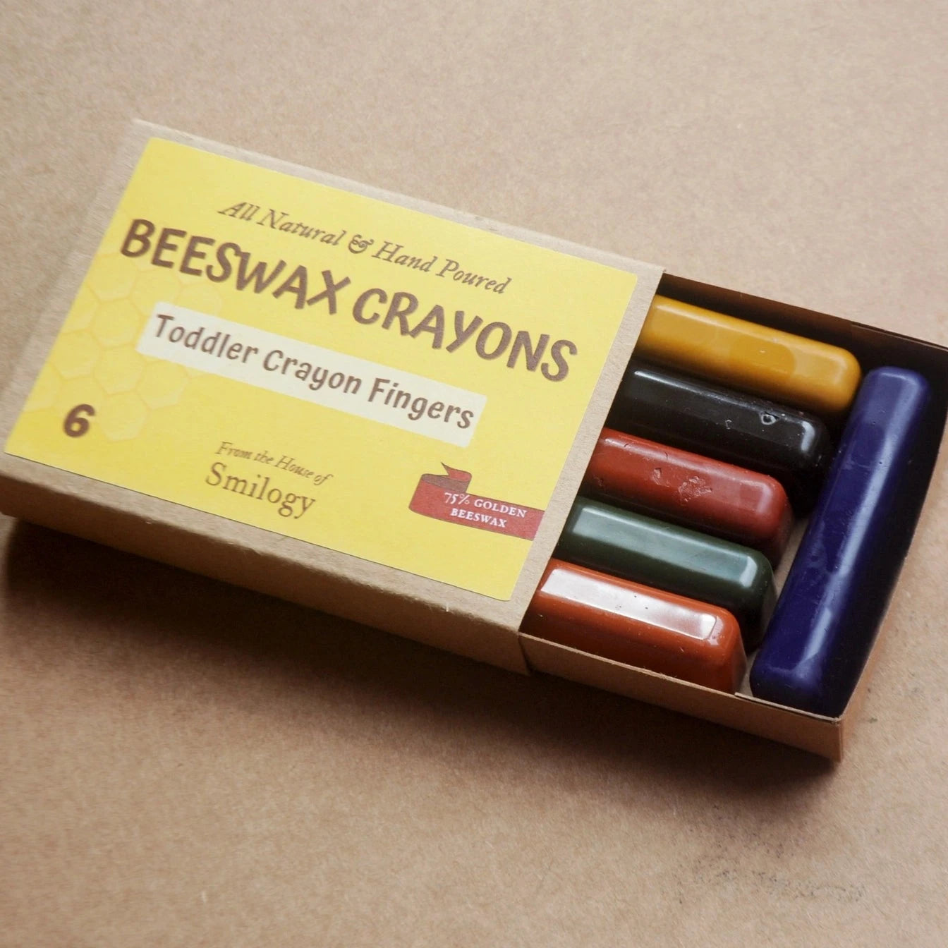 Natural Beeswax Toddler Crayon Fingers