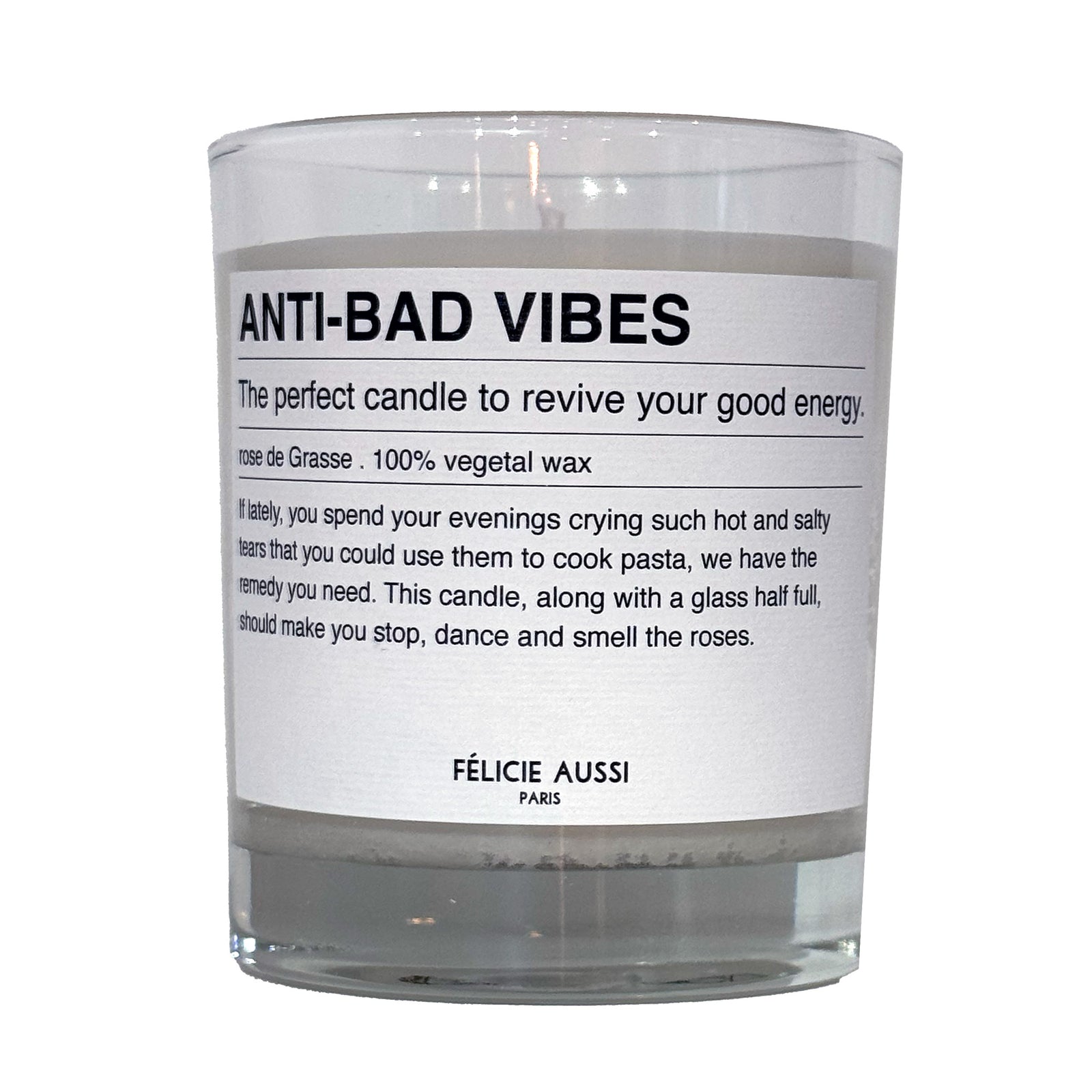 ANTI-BAD VIBES SCENTED CANDLE | ROSE