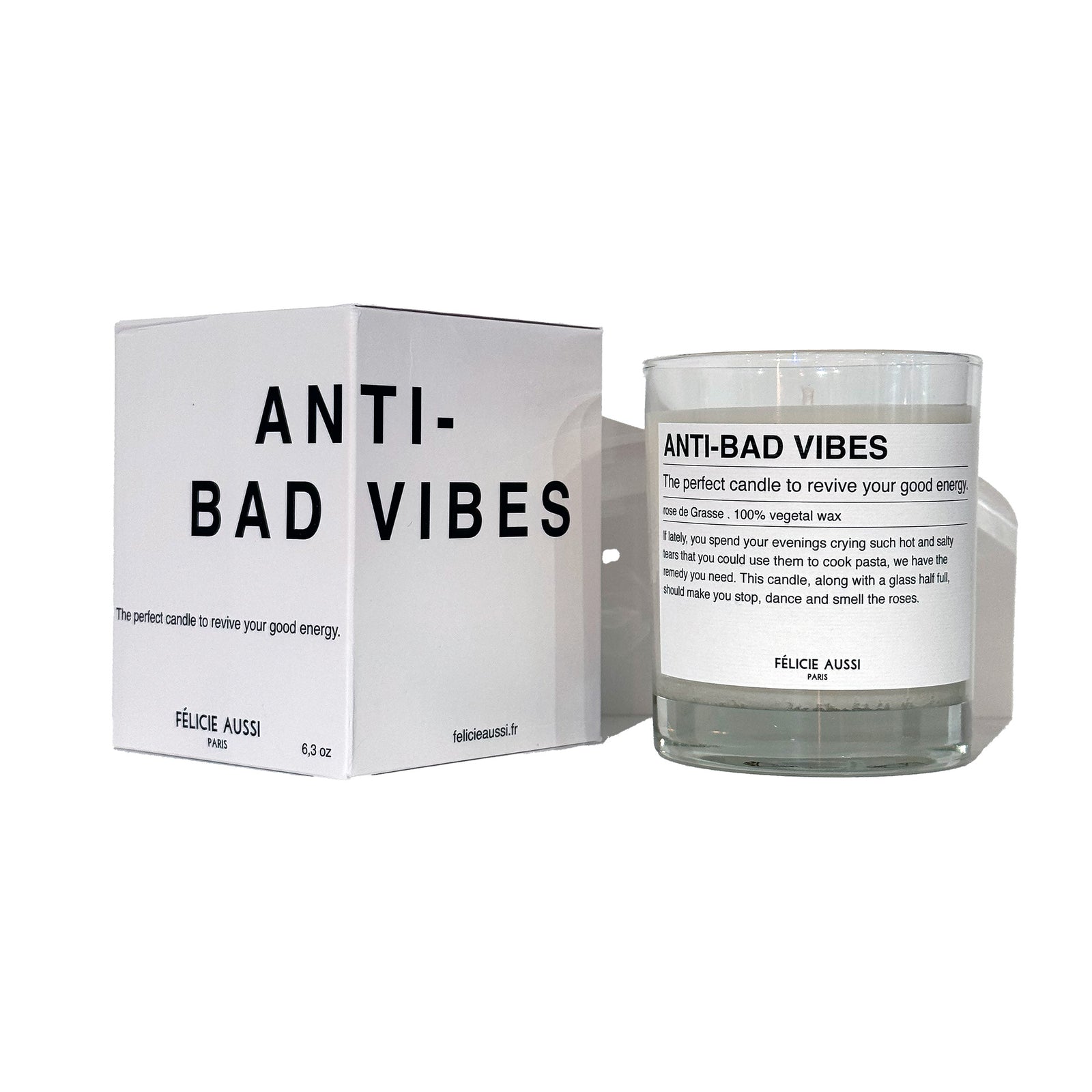 ANTI-BAD VIBES SCENTED CANDLE | ROSE