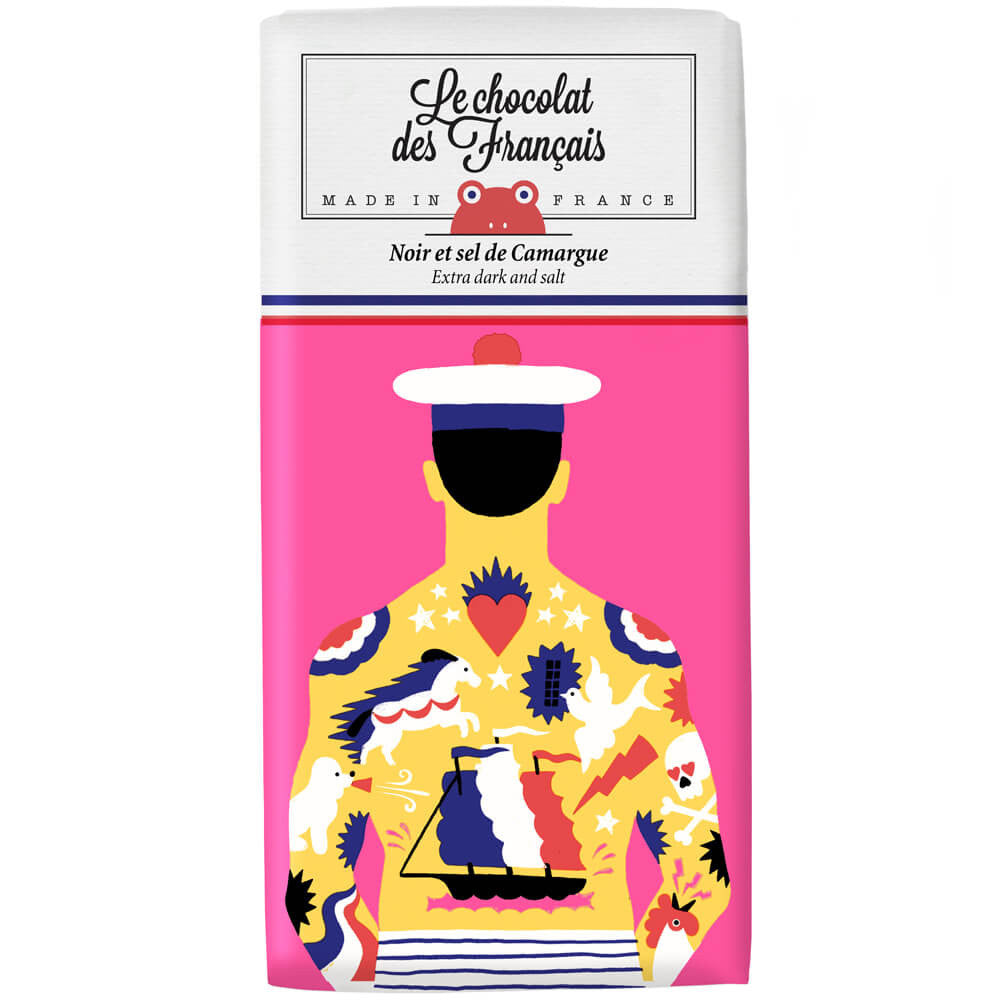 chocolate bar with marine tattoo guy 