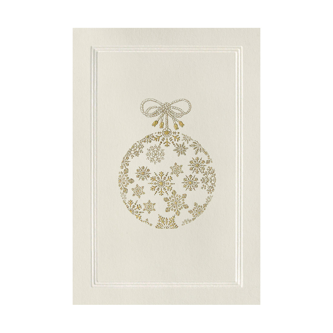 christmas ball hot foil card by orignal crown mill
