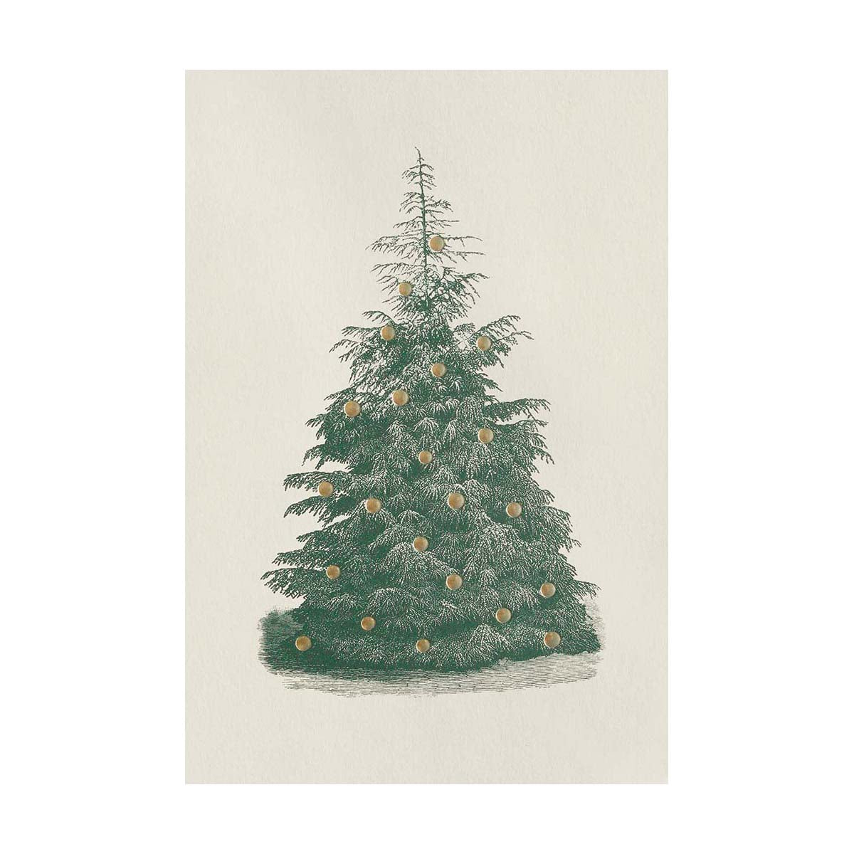 hot foil christmas tree card by original crown mill