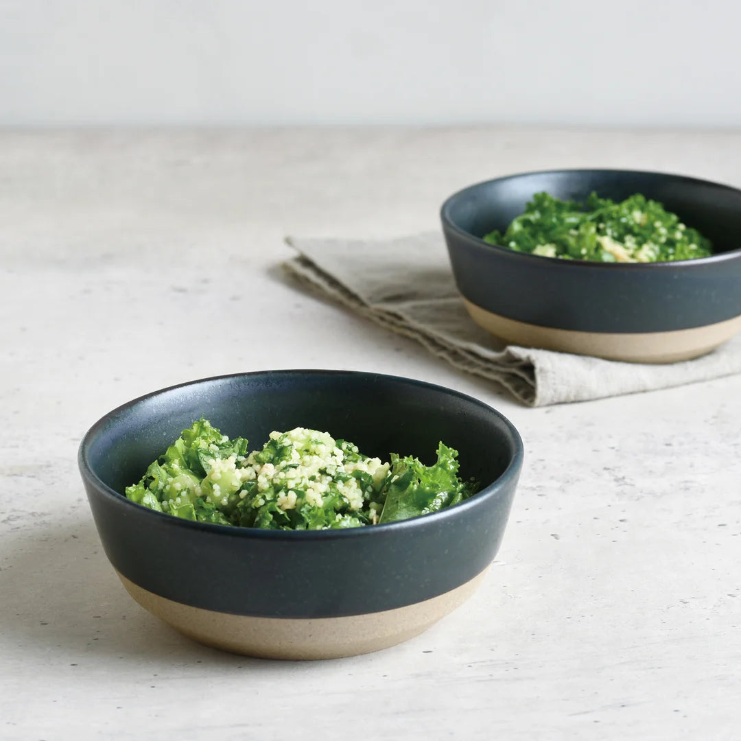 kinto black ceramic bowl
