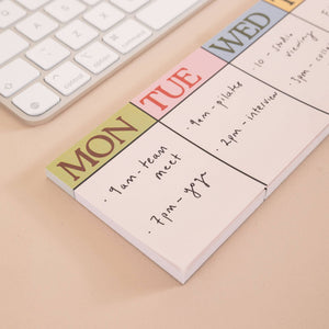 Keyboard Weekly Planner Pad | Scandi