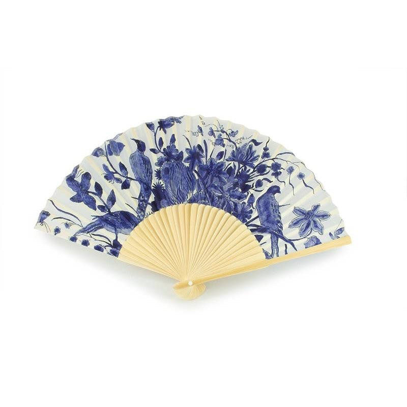 Delft Blue Bird | Hand Fan