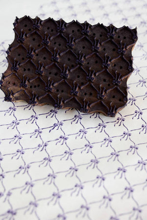 Hand Block Printed Gift Bags Large | Violet Meringue