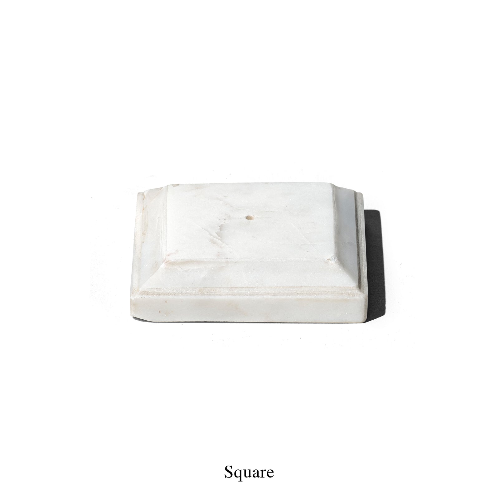 white incense holder in square shape