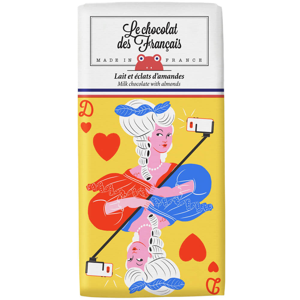 chocolate bar with marie antoinette packaging 