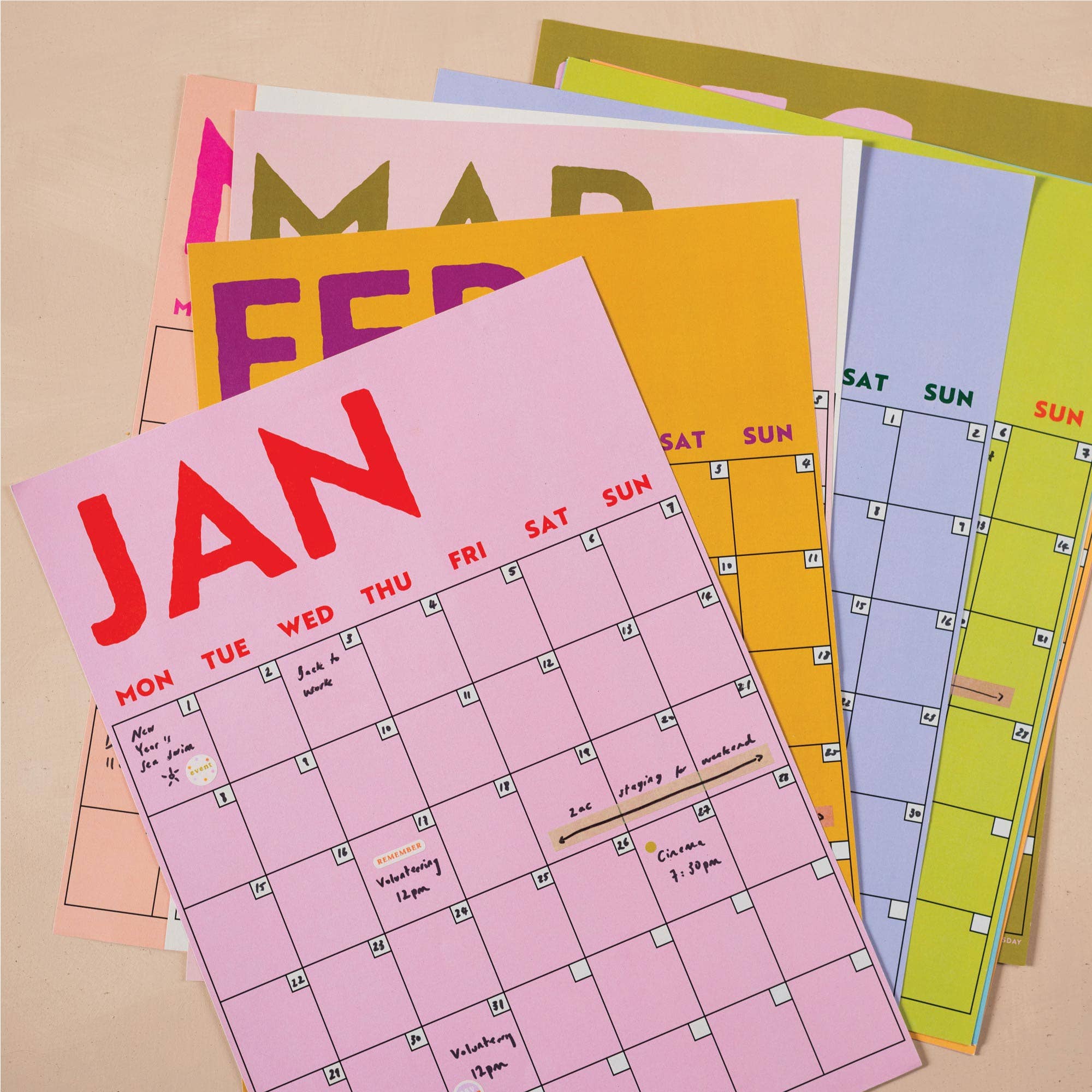 good tuesday a3 wall planner in lliving room