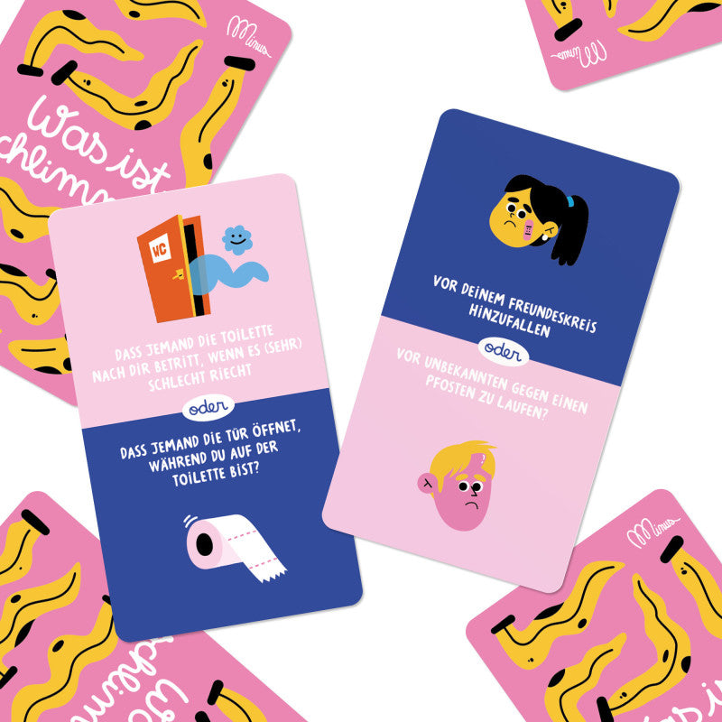 Was ist schlimmer? Card Game