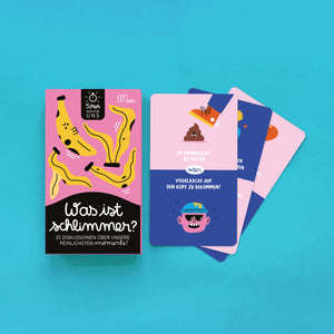 Was ist schlimmer? Card Game