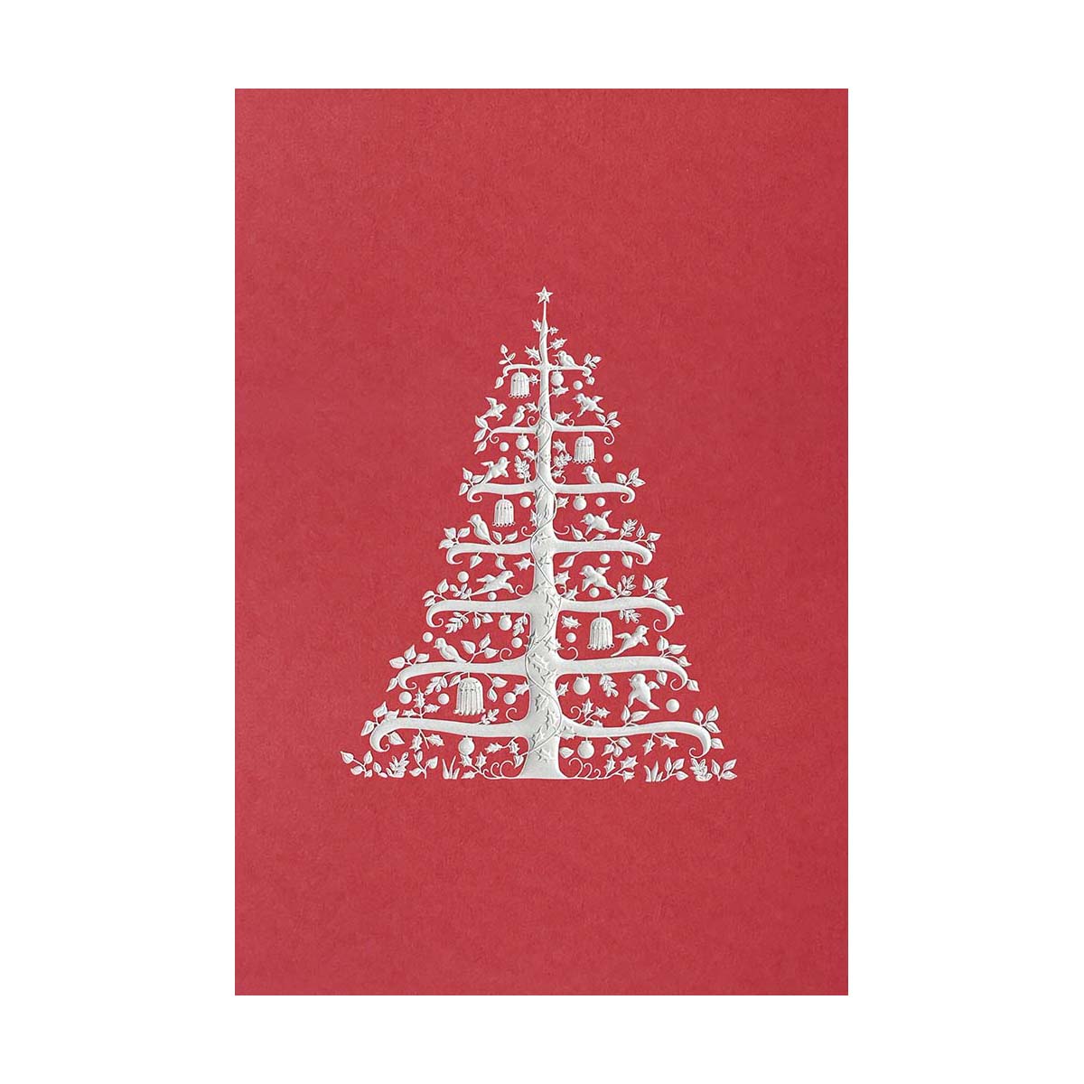 hot foil christmas tree card by original crown mill