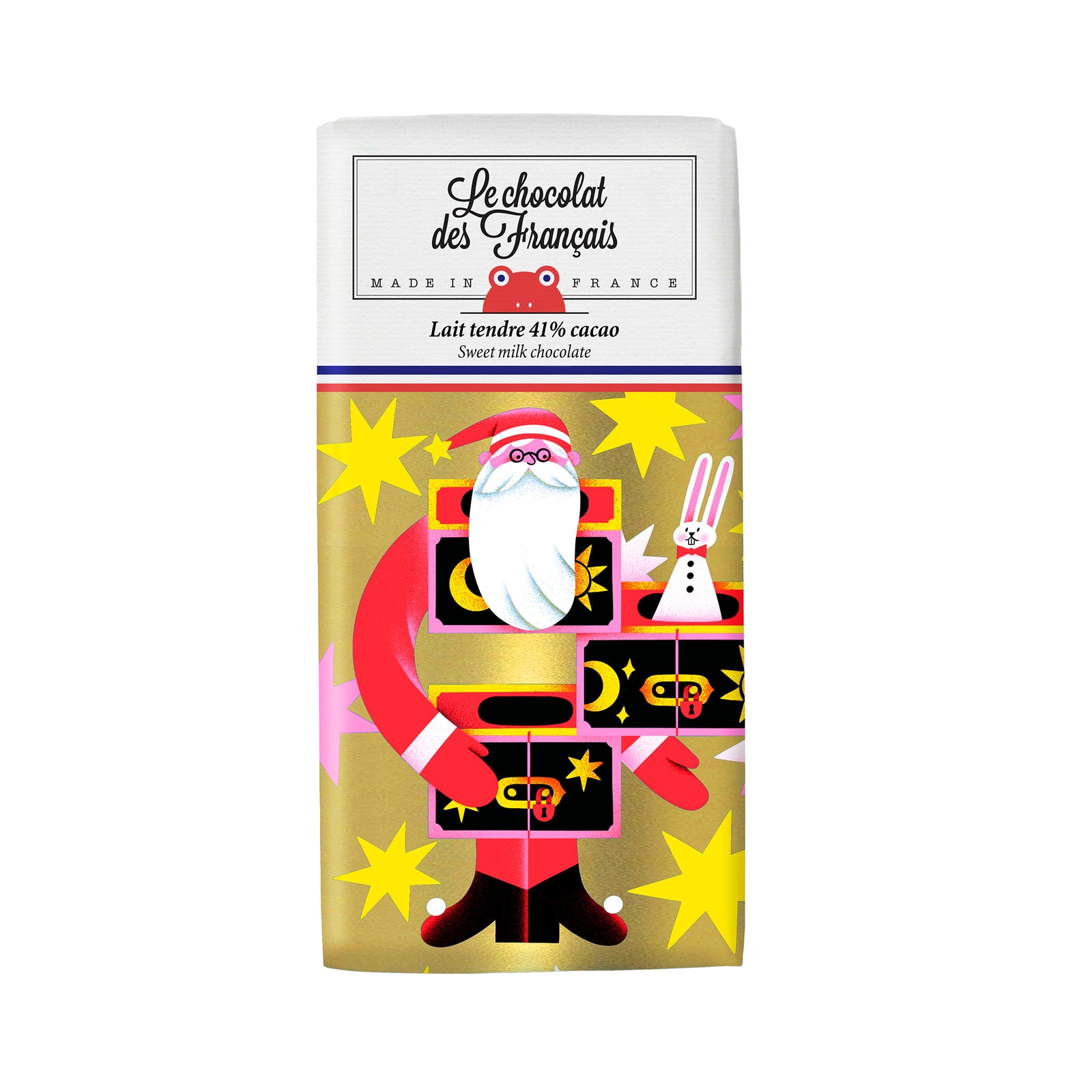 Christmas Chocolate bar with santa claus packaging