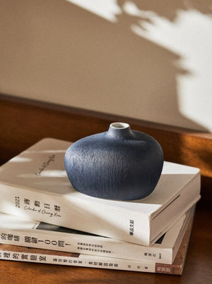 Ink Blue Paper Weight Vase