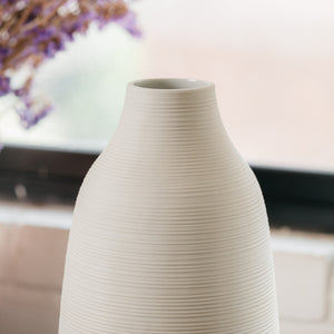 White Vase with Score Texture XL