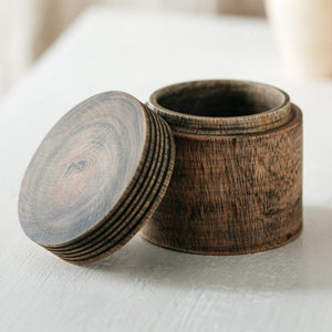 Rustic Mango Wood Container with Lid