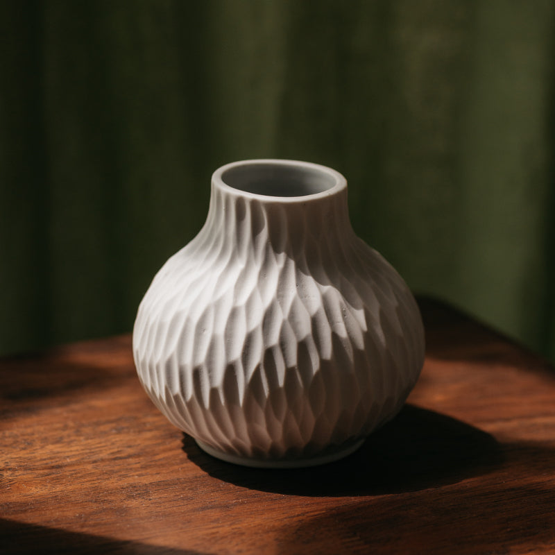 White Turnip Vase