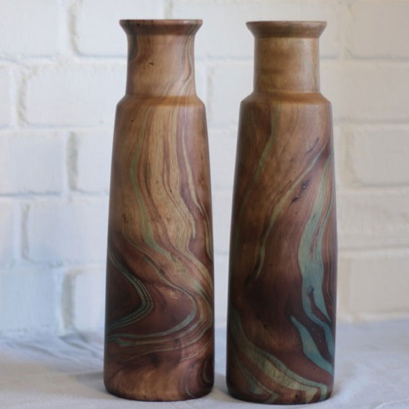 Tall Wooden Vase