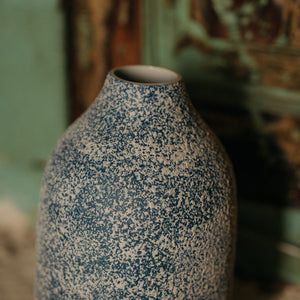 Blue Vase with Texturised White Splash Large