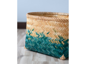 Ombre Bamboo Basket